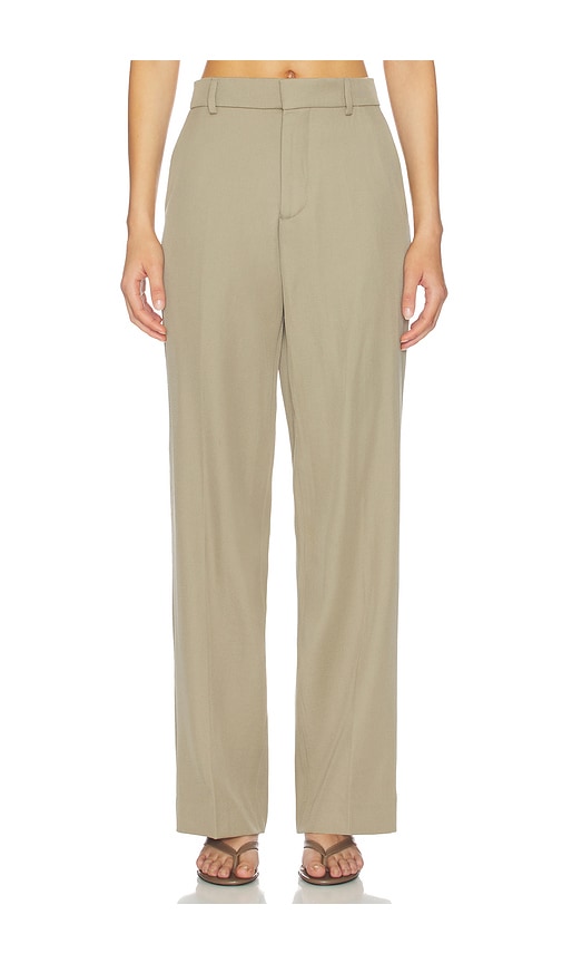 Straight Leg Pant in Tan.