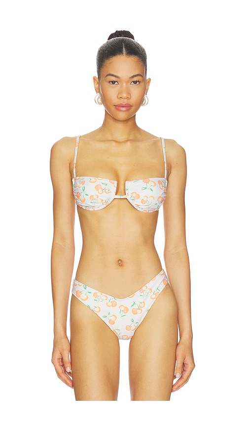 X Elsa Hosk Simonette Bikini Top in Cream.