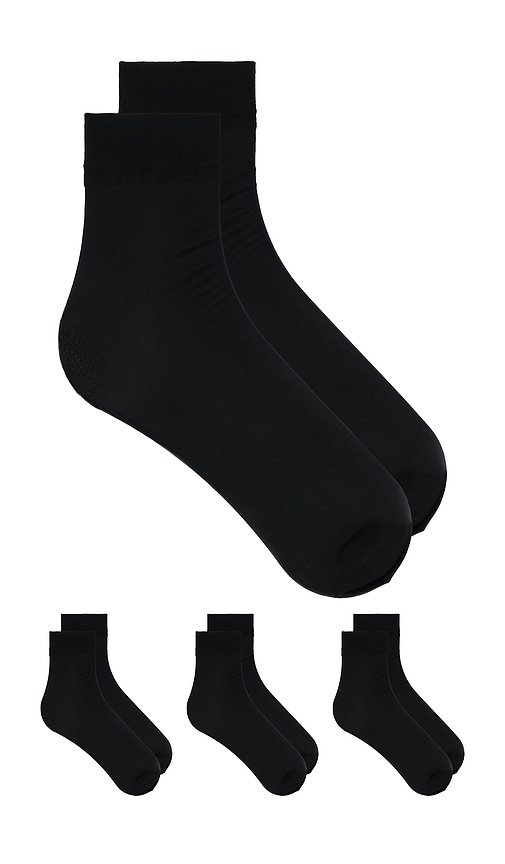 3 Pack High Socks in Black. by Commando