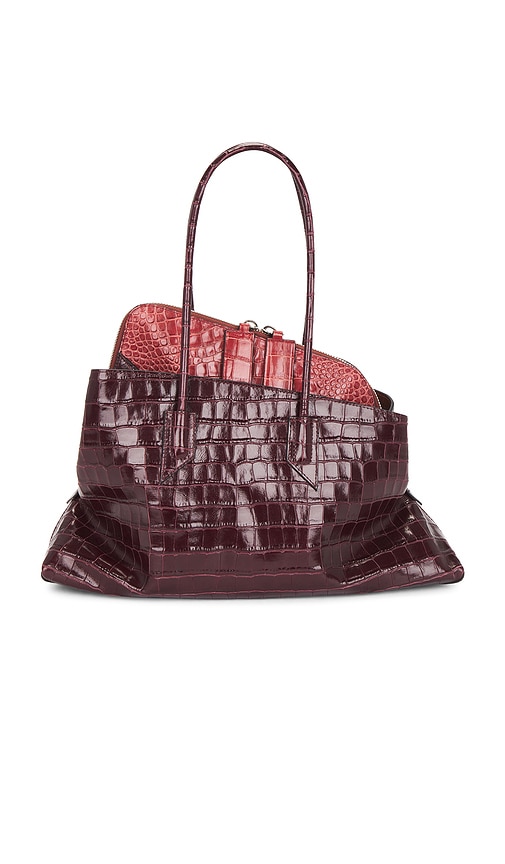 La Passeggiata Medium Top Handle Bag in Burgundy.