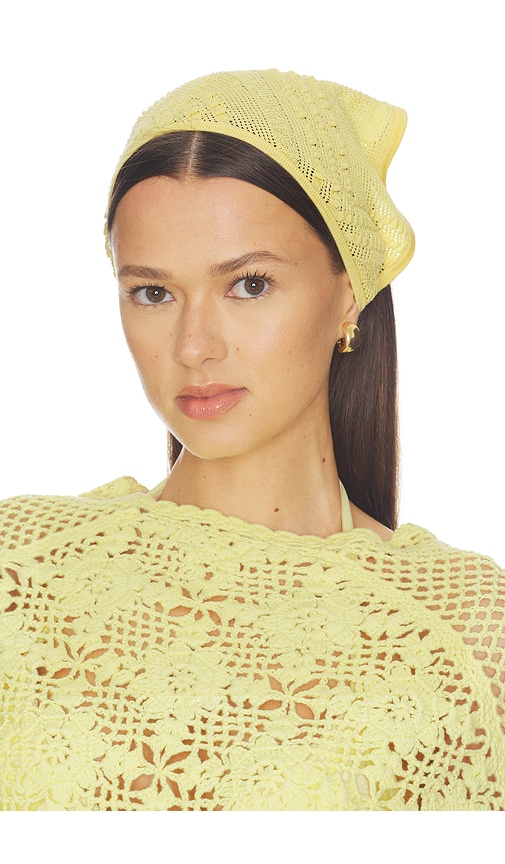 Crochet Bandana in Yellow. by DEVON WINDSOR