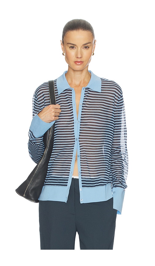 The Collared Cardi in Blue. by FRAME