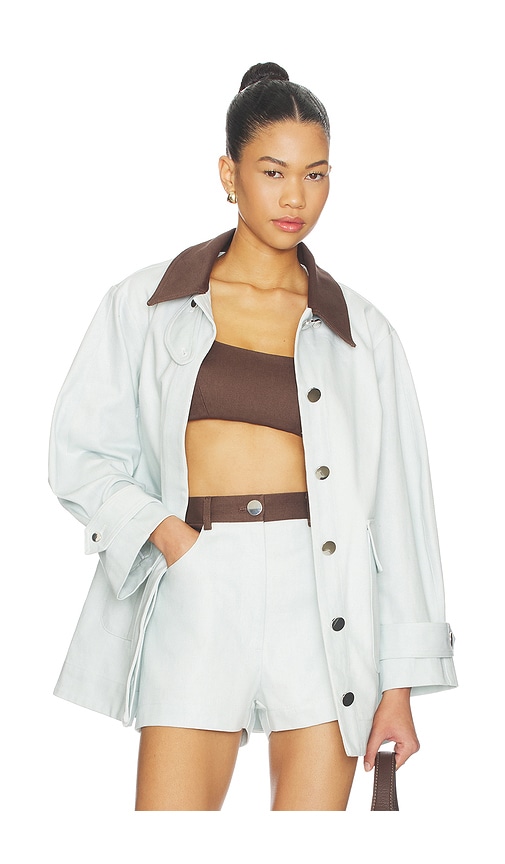 Cargo Barn Jacket in Brown,Blue.