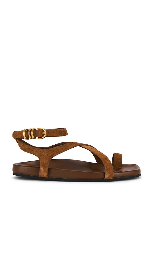 Rue Sandal in Brown.