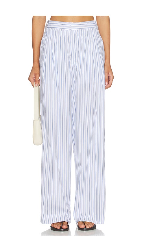Chappell Stripe Poplin Pant in Baby Blue.