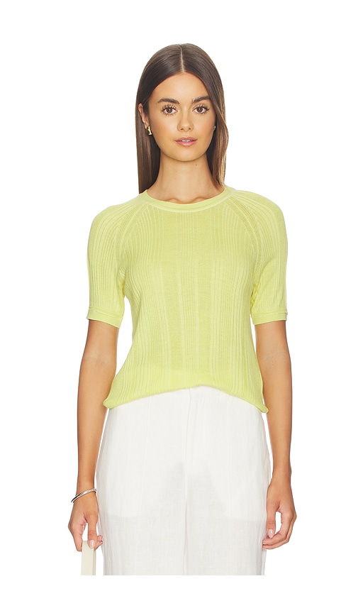 Teresa Rib Short Sleeve in Green.