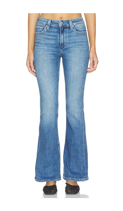 High Rise Laurel Canyon Petite Bootcut Jeans in Blue.