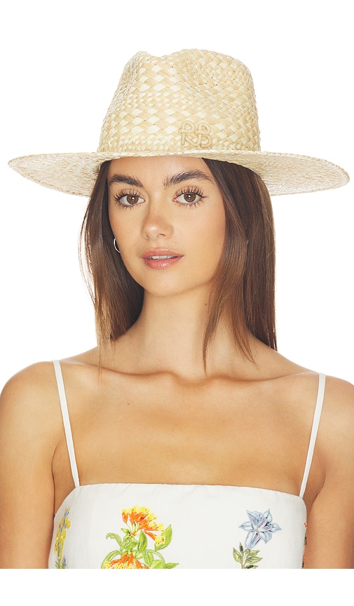 Rhomboidal Pattern Fedora Hat in Neutral.