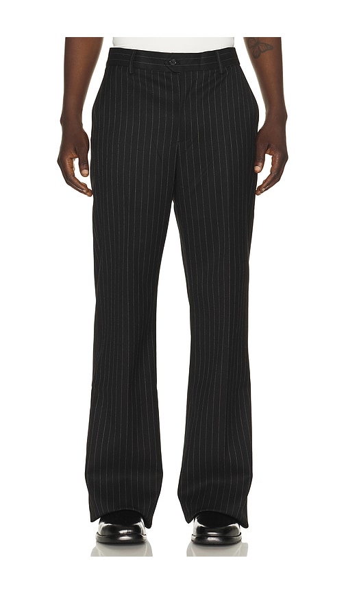Flared Essential Trouser in Black.