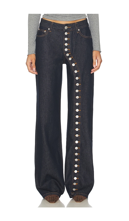 Emmett Button Jean in Navy.