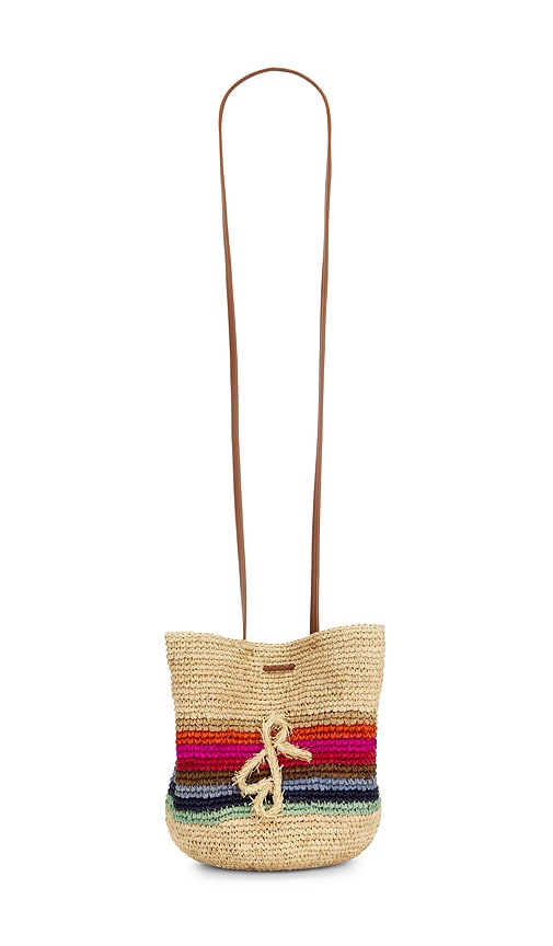 Striped Pouch Bag in Neutral.
