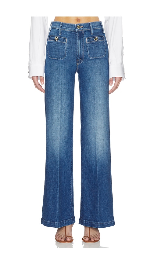 The Stashed Hustler Roller Sneak Jeans in Blue.