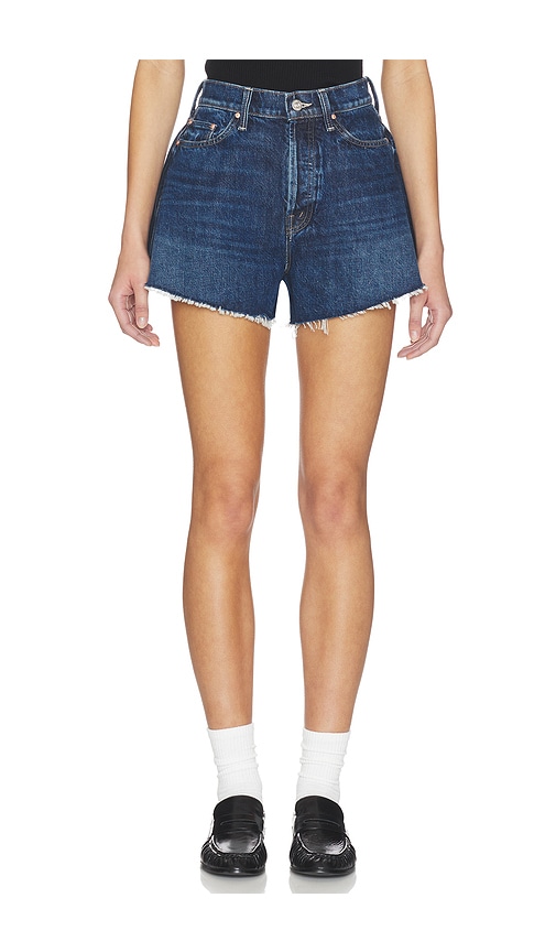 The Flutter Short Fray Short in Blue. by MOTHER