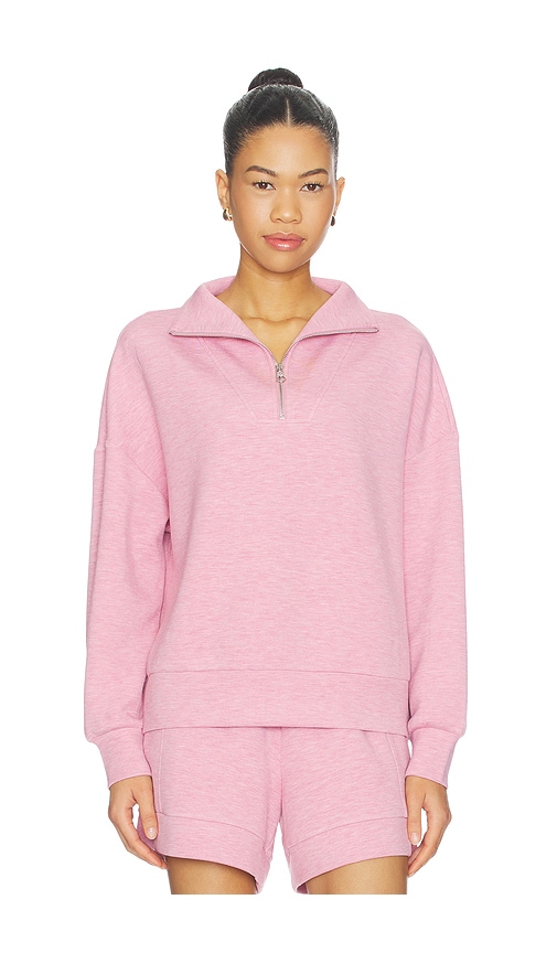 Hawley Half Zip Sweater in Rose.