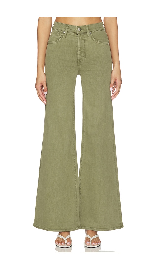 Joplin Wide Flare Jeans in Army.