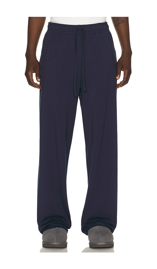 Jersey Lounge Straight Leg Pant in Navy. by SKIMS