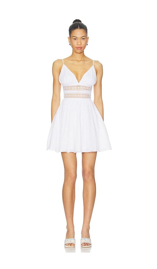 Emilie Mini Dress in White.