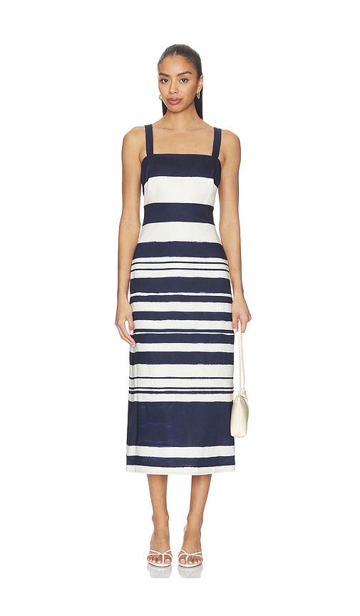 Ella Dress in Navy,White.