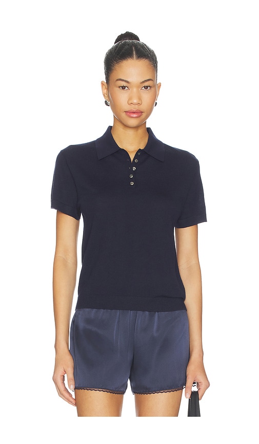 James Short Sleeve Polo in Navy.