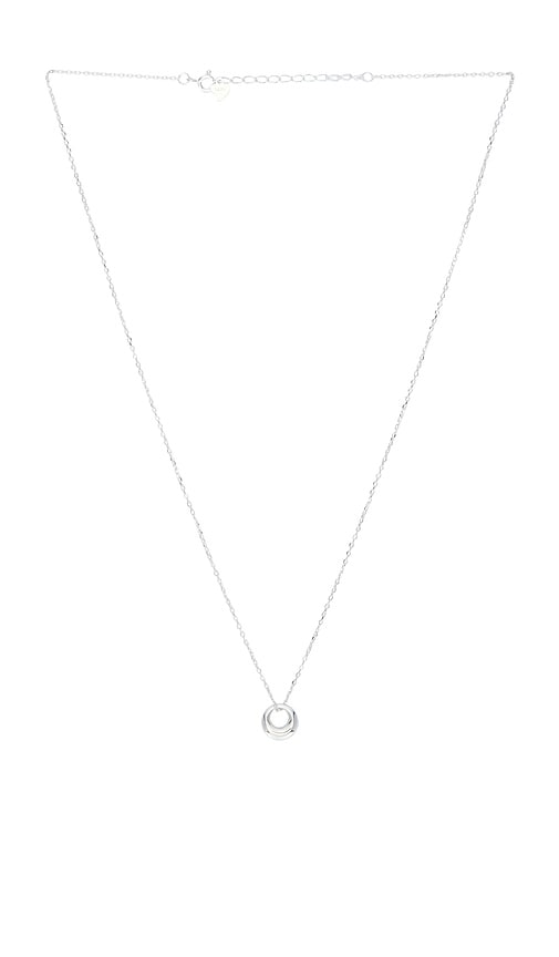 Orbit Pendant Necklace in Metallic Silver.