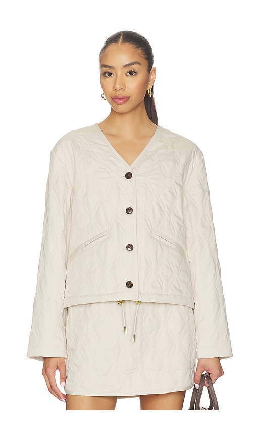 Saba Quilted Jacket in Ivory.
