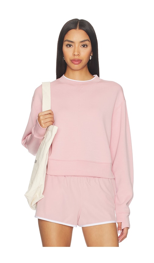 Tasmin Cropped Sweater in Pink, purple.