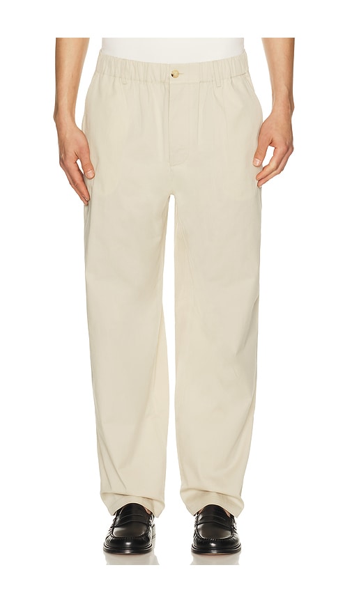 Relaxed Cotton Trousers in Beige. - size XL/1X (also in L, M, S, XXL/2X)