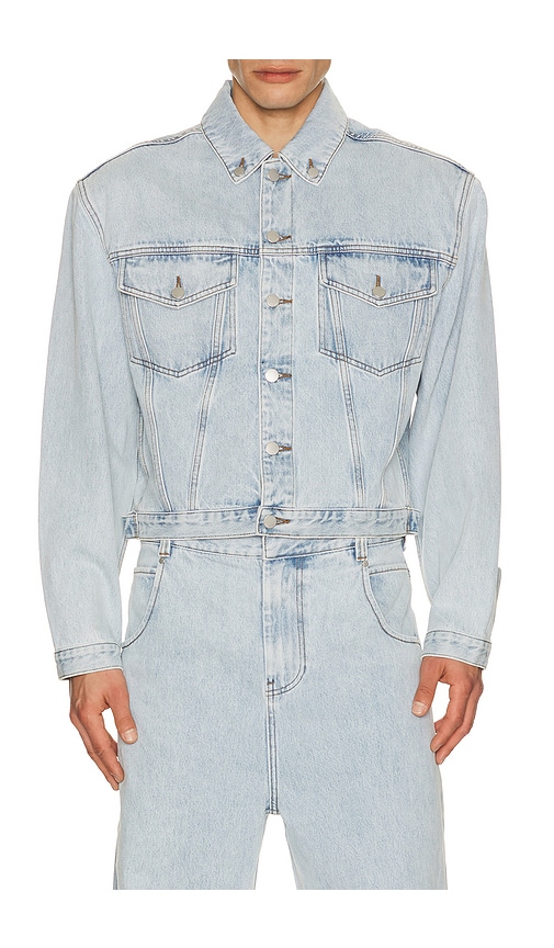 Shrunken Denim Jacket in Blue. - size S (also in M, XS) by Entire Studios