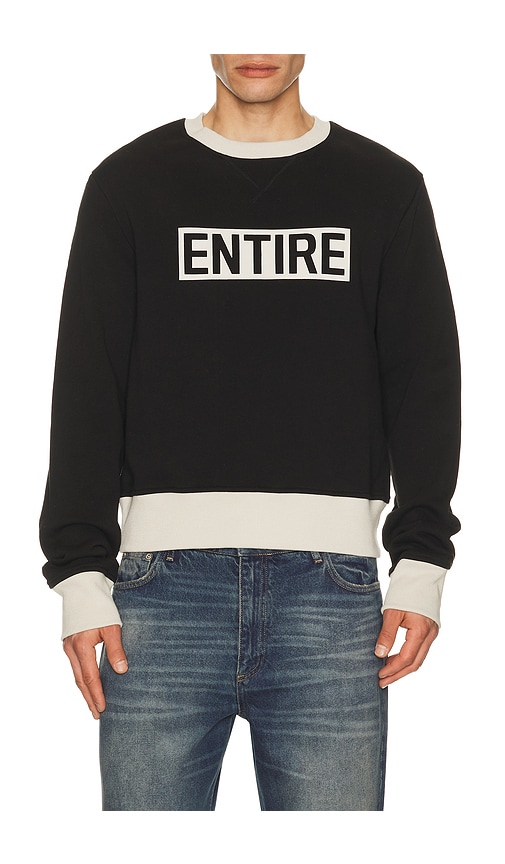 Contro Crew Sweatshirt in Black. by Entire Studios