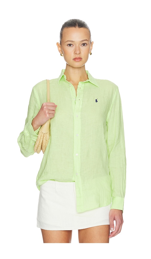 Classic Button Down Shirt in Green. - size M (also in L, S, XL, XS) by Polo Ralph Lauren