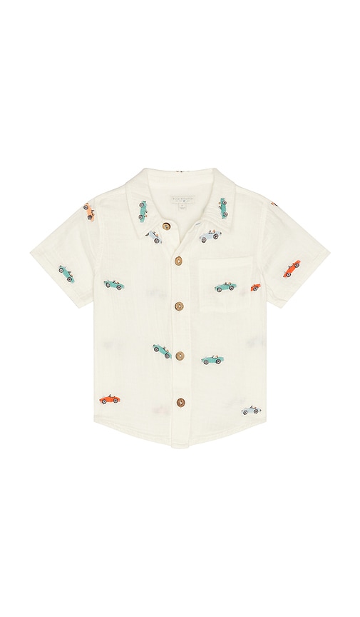 Boys Jack Shirt in White. by Pink Chicken
