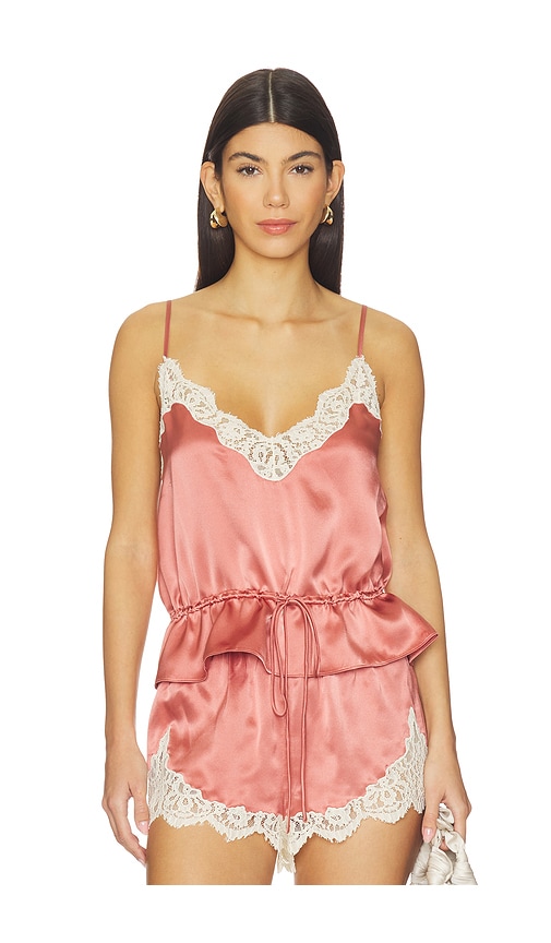 Lio Silk Cami Top in Rose.