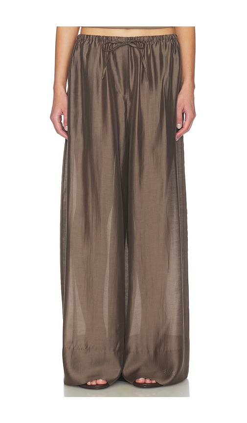 Vento Wide Leg Pant in Brown. - size M (also in S)