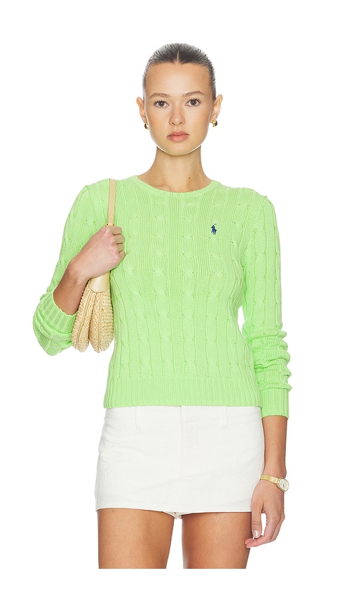 Julianna Long Sleeve Pullover in Green.