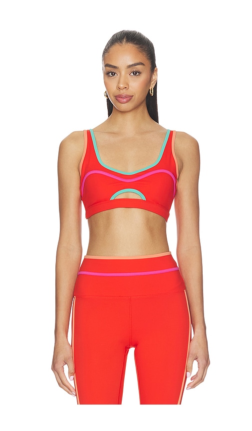 Moxie Sports Bra in Red.