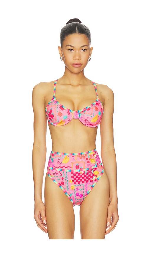 Kori Underwire Bikini Top in Pink.
