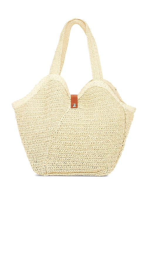 Mirage Woven Tote Bag in Beige.