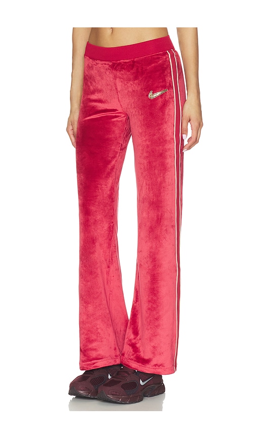 Velour Pant in Red. - size S (also in L, M, XL, XS)