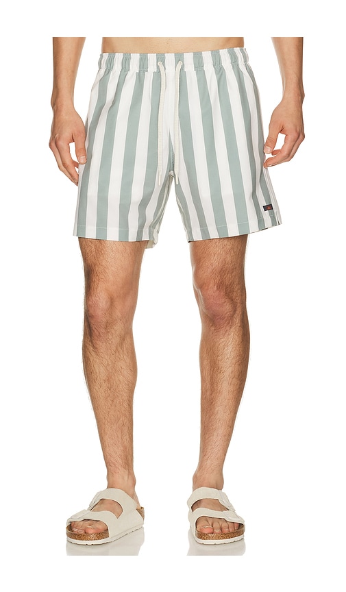 All Day 6 Swimtrunks in White,Sage. - size XL/1X (also in L, M, S)