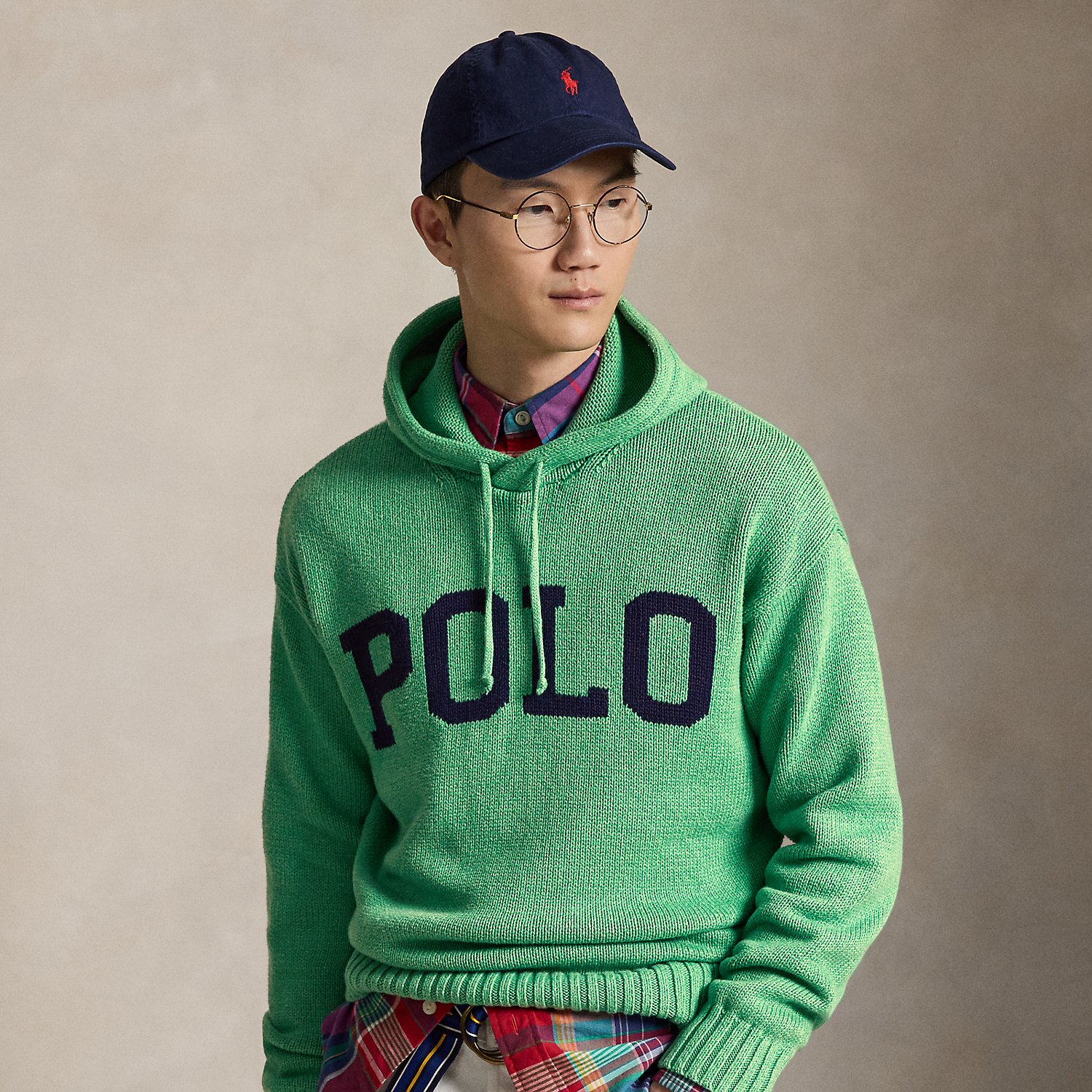 Logo Cotton Hooded Jumper