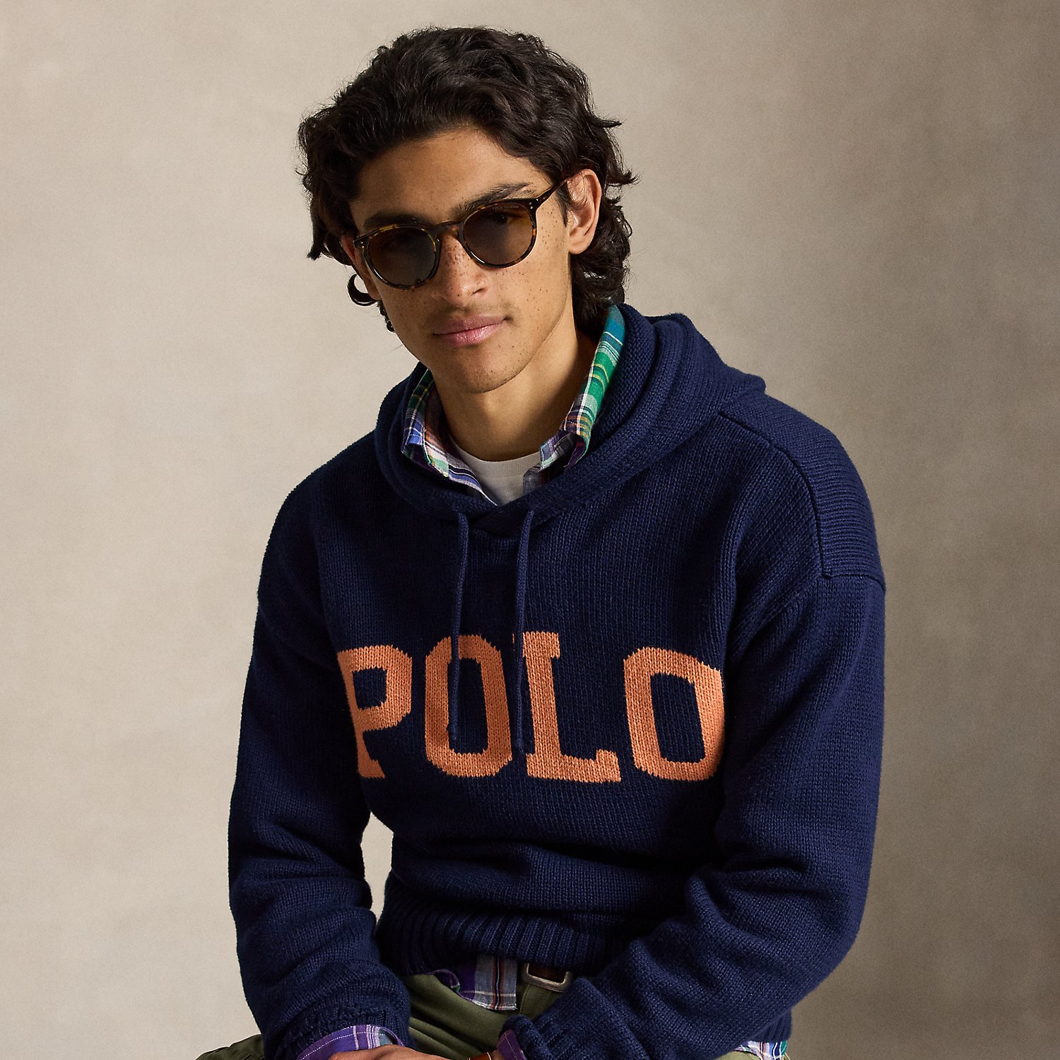 Logo Cotton Hooded Jumper