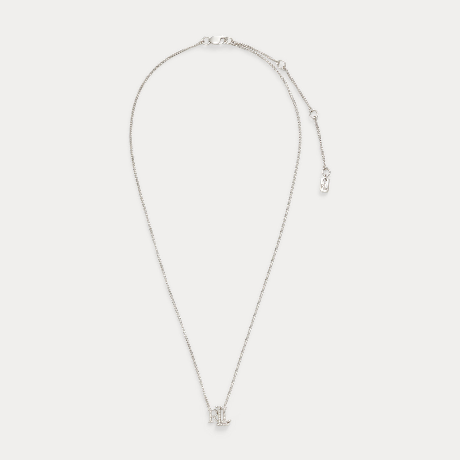 Sterling Silver Logo Pendant Necklace