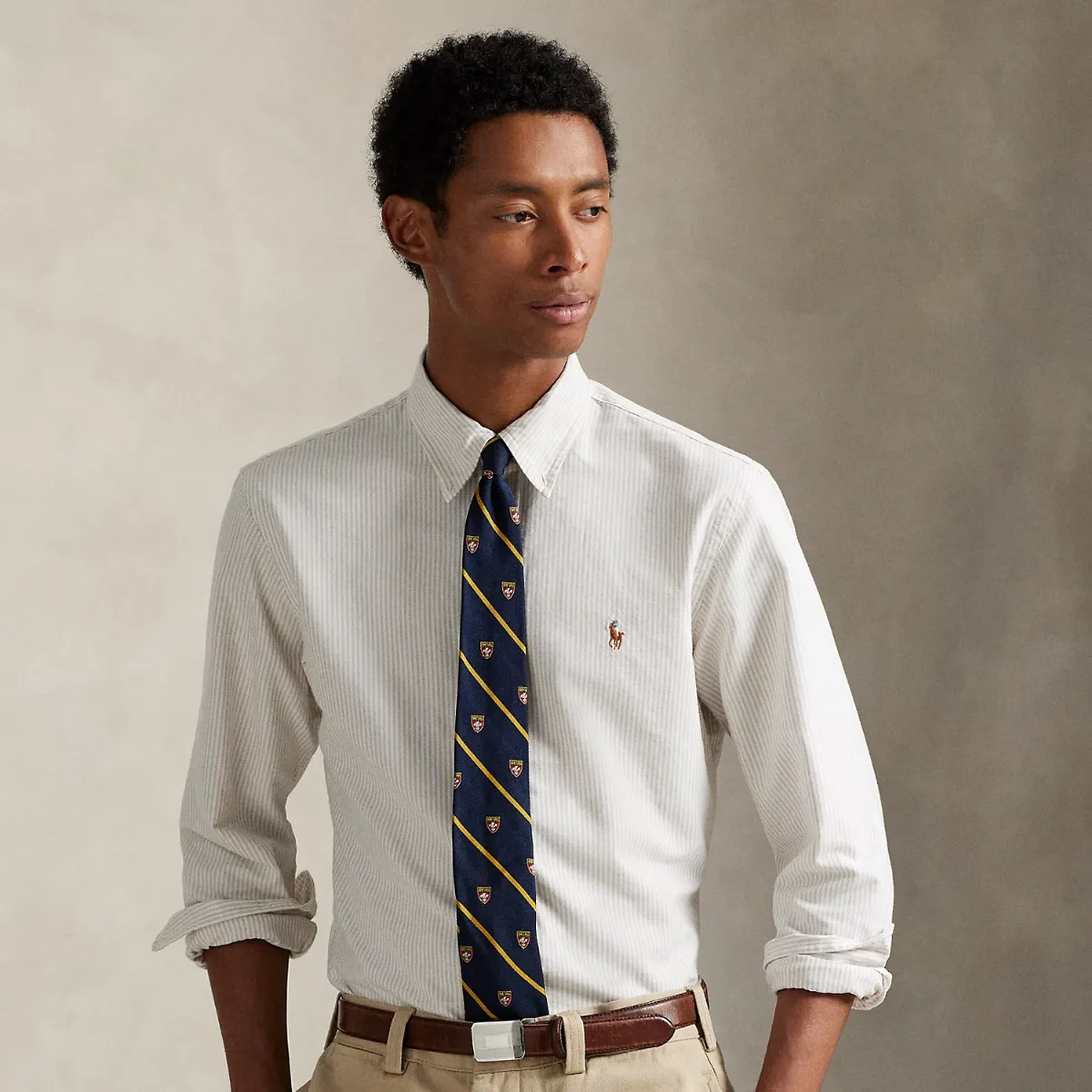 Custom Fit Striped Oxford Shirt by Polo Ralph Lauren