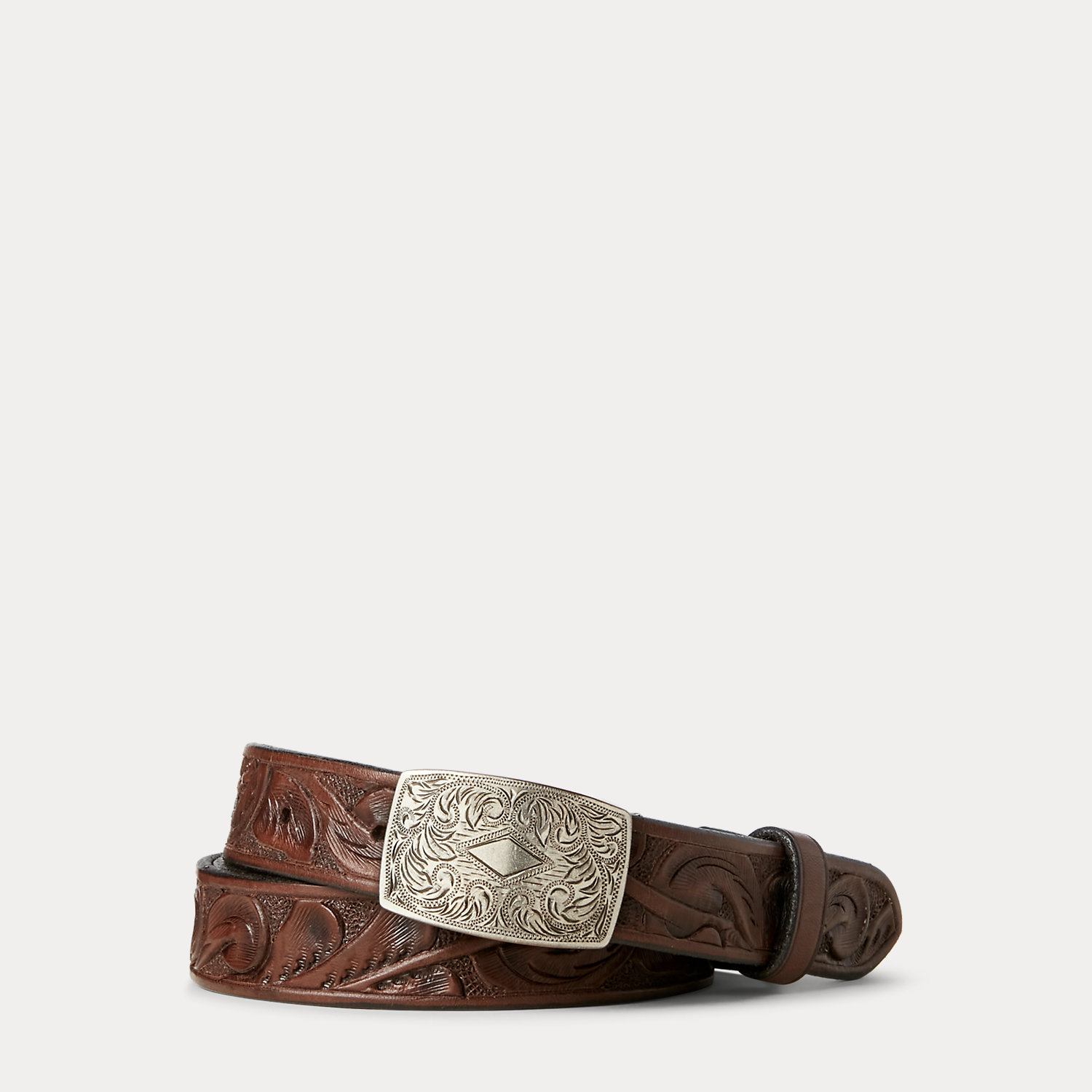 Hand-Tooled Leather Belt