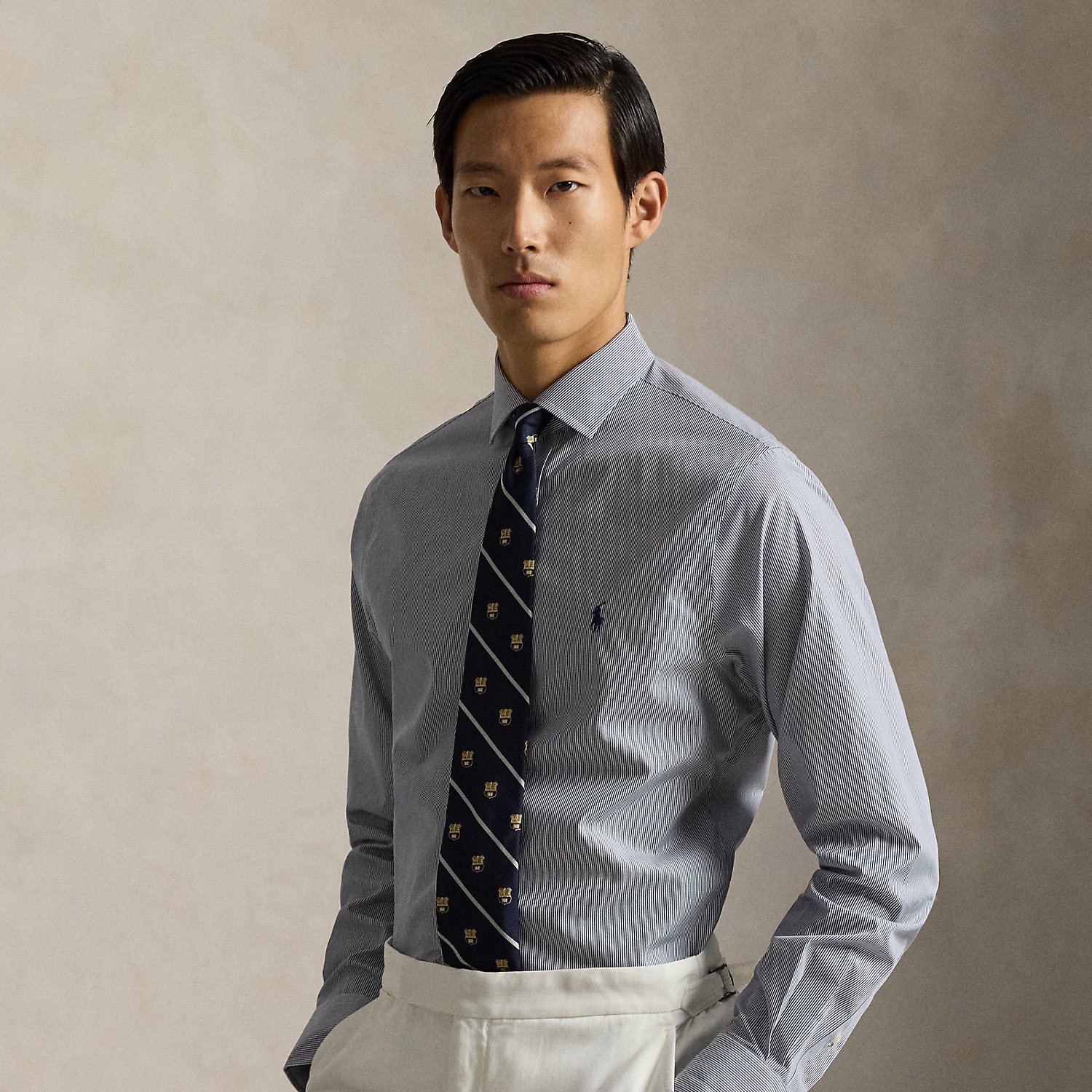 Slim Fit Striped Poplin Shirt