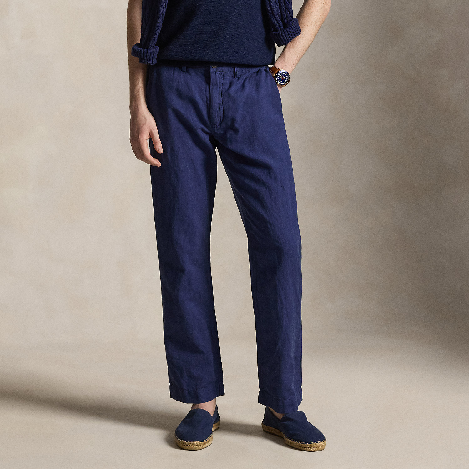 Bedford Classic Fit Linen-Cotton Trouser