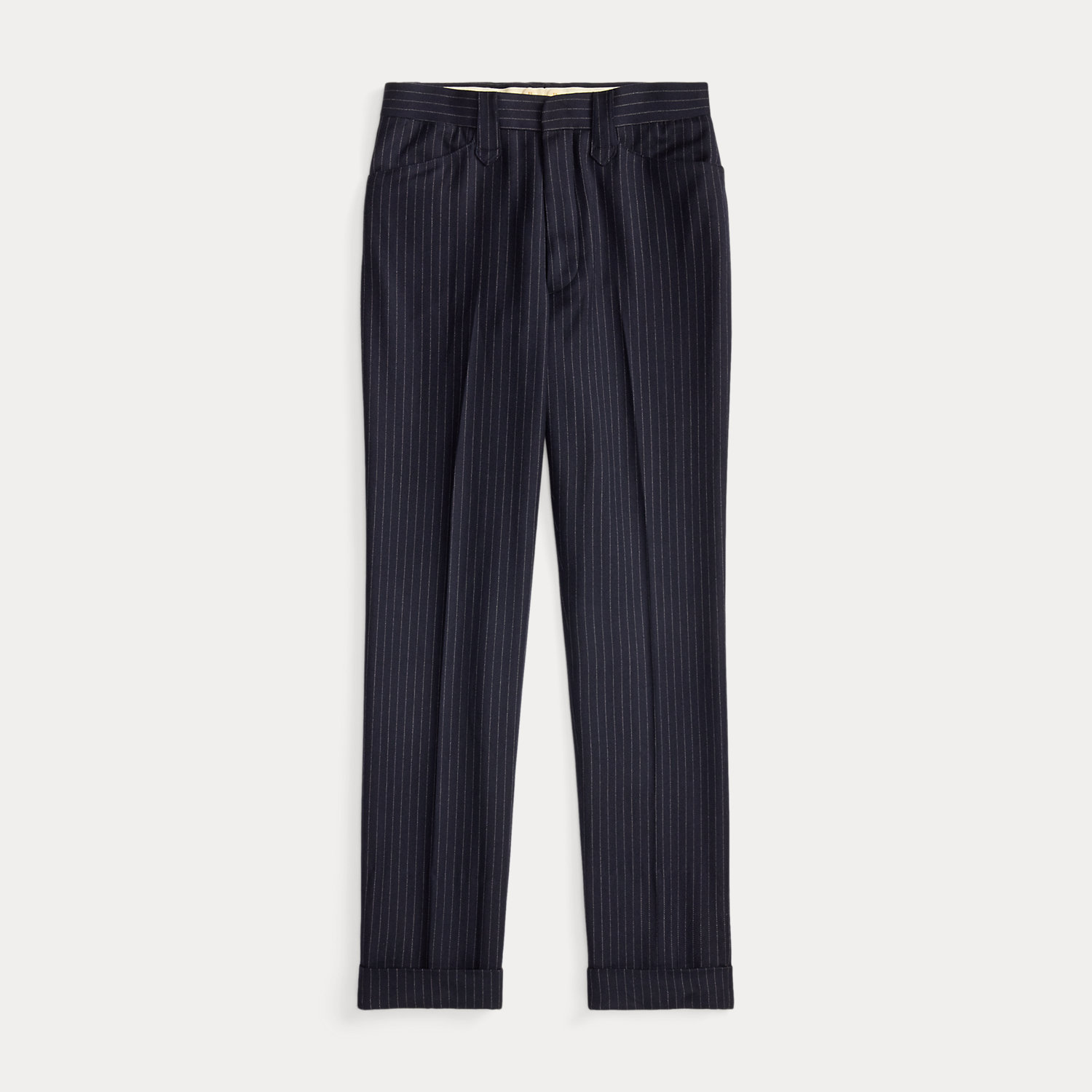Slim Pinstripe Flannel Western Trousers