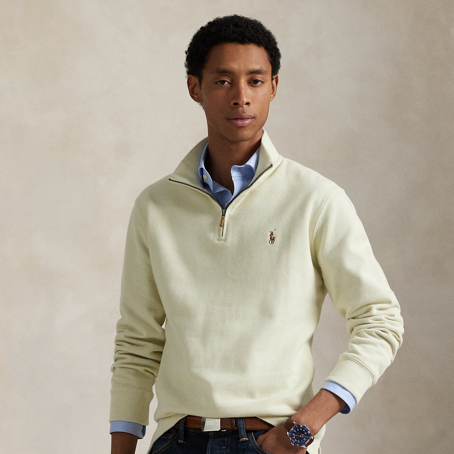 Estate-Rib Quarter-Zip Pullover by Polo Ralph Lauren