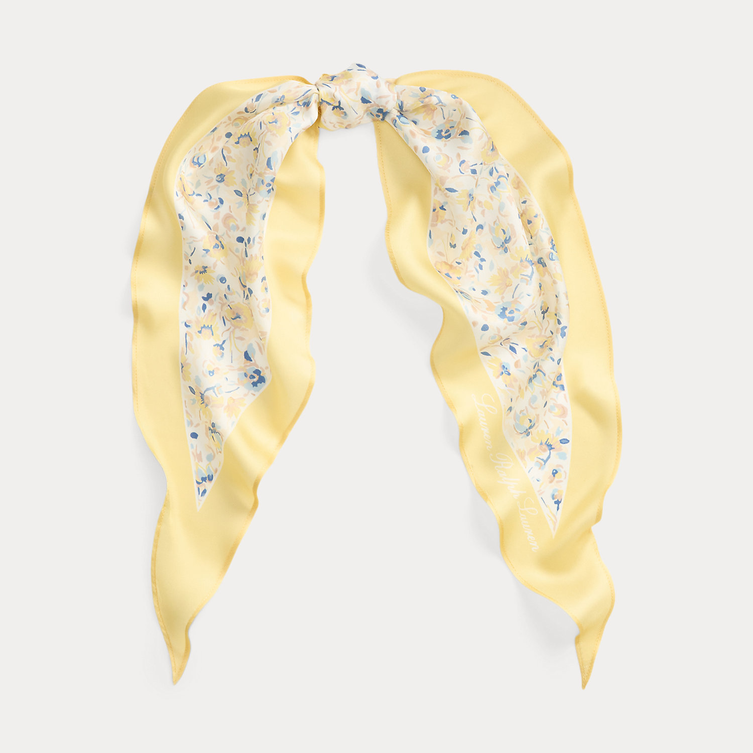 Floral Silk Diamond Scarf