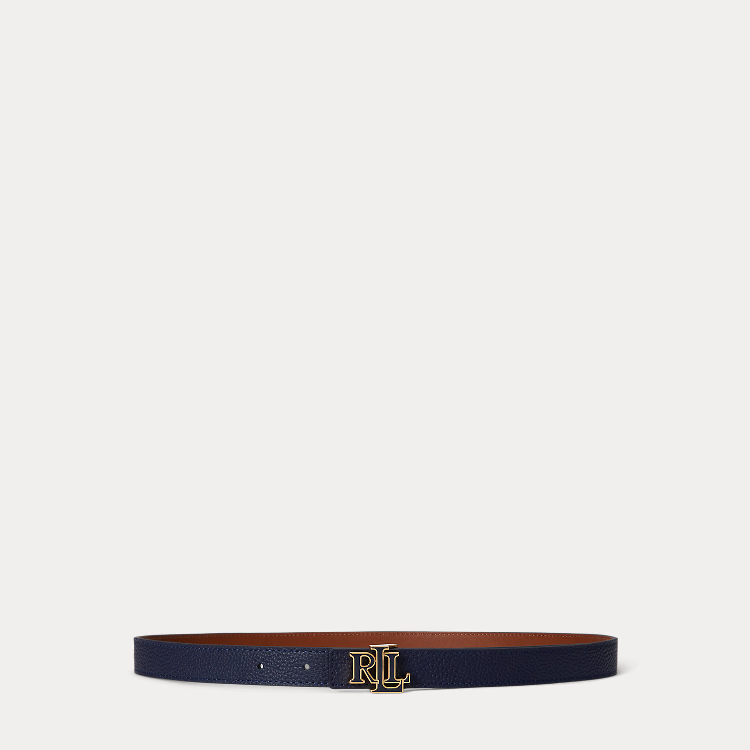 Logo Reversible Skinny Leather Belt